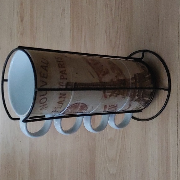 3/$40 4 Paris Cups with Stand - Picture 2 of 4
